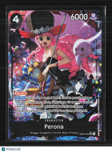 2024 One Piece Card Game Extra Booster Memorial Collection Perona Parallel Foil Muggy Kingdom On Play Blocker Thriller B