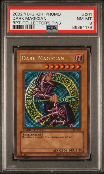2002 Yu-Gi-Oh Collector Tins Dark Magician #BPT001 PSA 8