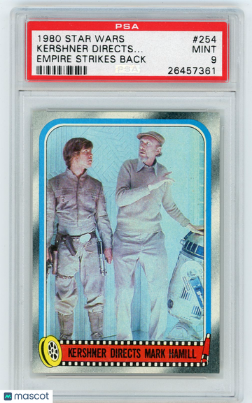 1980 Star Wars Empire Strikes Back Kershner Directs Hamill #254 PSA 9