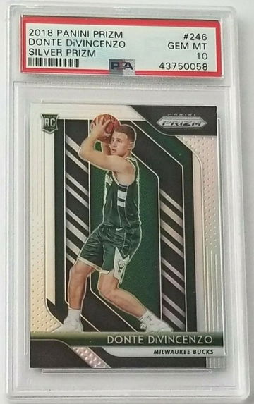 Donte DiVincenzo 2018 Silver Prizm RC PSA 10