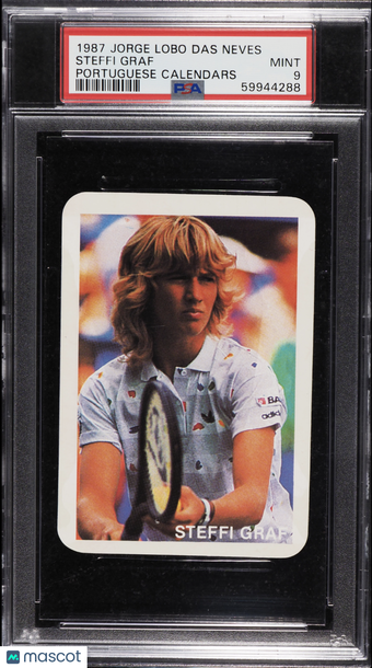 1987 Jorge Lobo Das Neves Portuguese Calendars Steffi Graf PSA 9