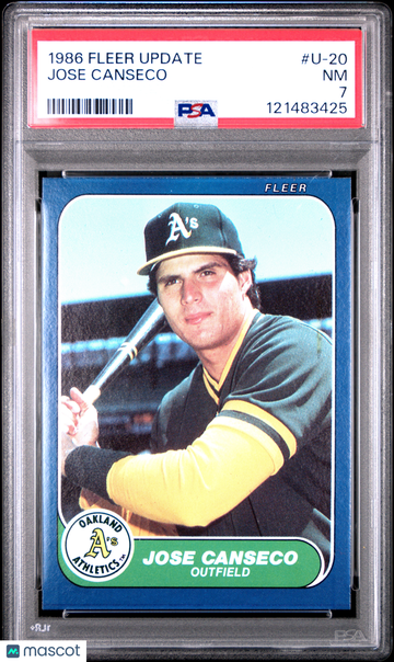 1986 Fleer Update Jose Canseco #U-20 PSA 7