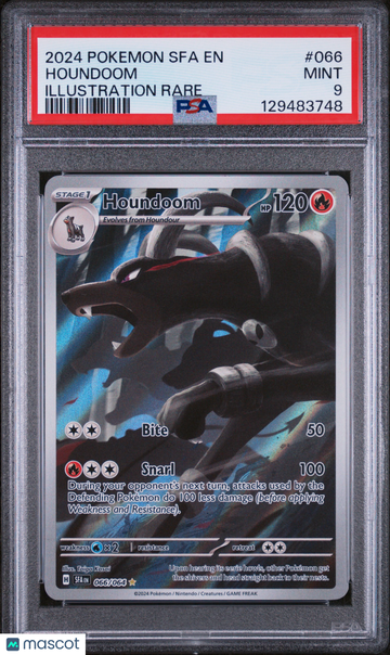 2024 Pokemon Sfa EN-Shrouded Fable Houndoom Illustration Rare PSA 9 #066