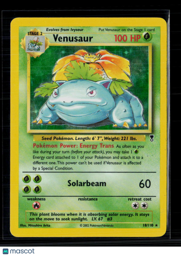 2002 Legendary Collection Venusaur Rare #18/110