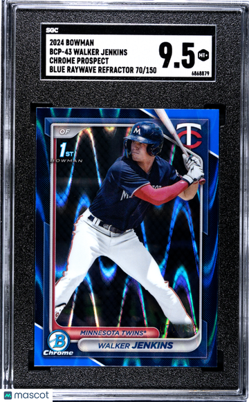 2024 Bowman Walker Jenkins #BCP-43 CHR. Pros. Blue Raywave Refractor 150 SGC 9.5