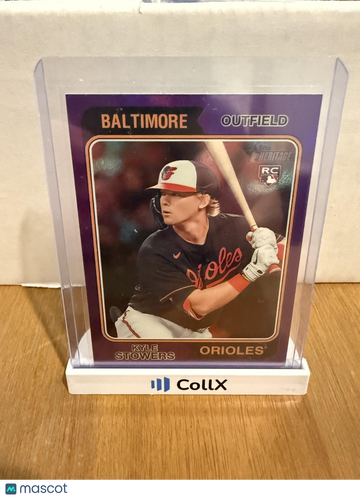 2023 Topps Heritage Kyle Stowers #616 Chrome Purple Refractor RC