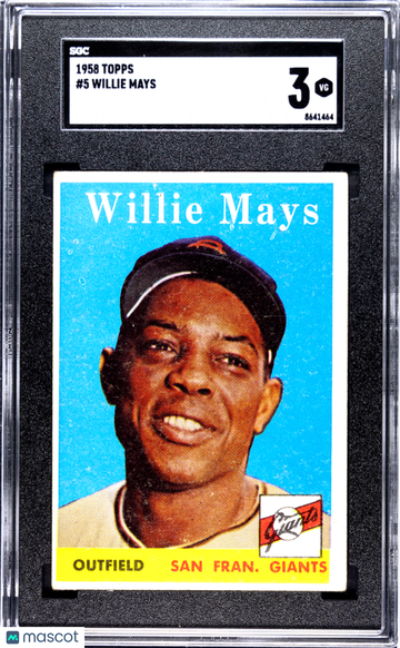 1958 Topps Willie Mays #5 SGC 3