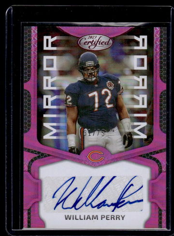 2023 Cerftifed William Perry Mirror Signatures Pink #d /75
