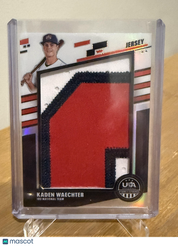 2026 Panini Prizm USA Baseball Kaden Waechter #JUM-KW Jumbo Materials SN20 MEM