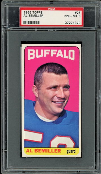1965 Topps #25  Al Bemiller  PSA 8  Bills Low Pop