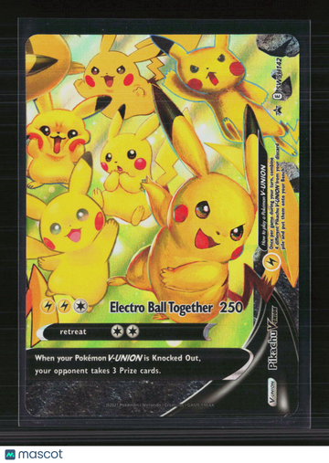 Pokemon Trading Card 2021 Celebrations Pikachu V-Union Holo Black Star Promo FA SWSH142