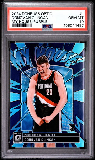 2024 Panini Donruss Optic My House Purple Donovan Clingan #1 PSA 10