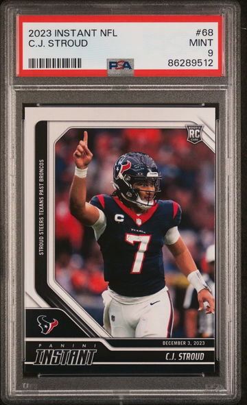 2023 PANINI INSTANT NFL C.J. STROUD #68 RC ROOKIE PSA 9