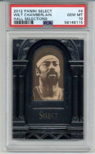 2012 PANINI SELECT HALL SELECTIONS #4 WILT CHAMBERLAIN LAKERS PSA 10 LOW POP