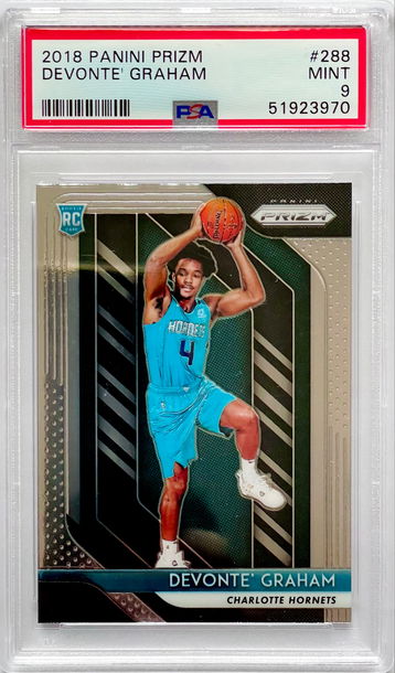 2018 Panini Prizm Devonte’ Graham RC #288 PSA 9MINT