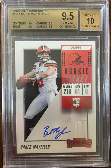 Baker Mayfield Contenders Rookie Ticket Auto