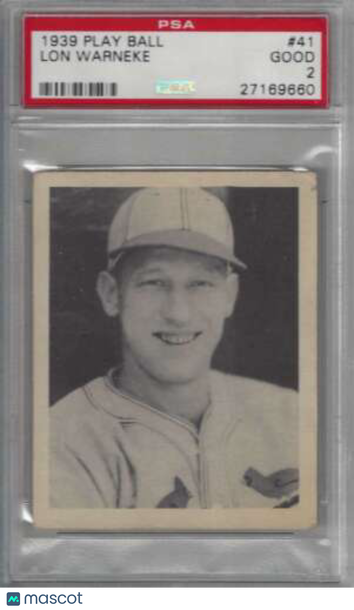 1939 Play Ball Lon Warneke #41 Base Set PSA PSA 2