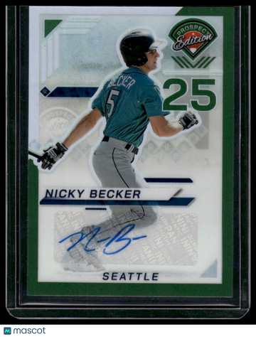 2025 Panini Prizm Prospect Edition Nicky Becker #51 Green Panini Authentic