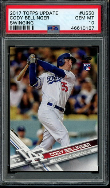 2017 Topps Update US50 Cody Bellinger (Swinging) PSA 10 Gem Mint 