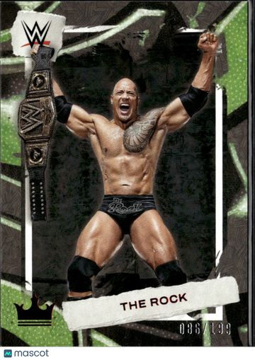 The Rock 2023 Panini Chronicles Ring Royalty WWE Green /199 WWE
