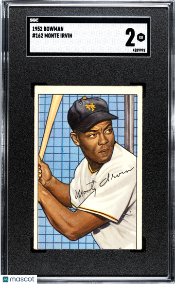 1952 Bowman Monte Irvin #162 SGC 2