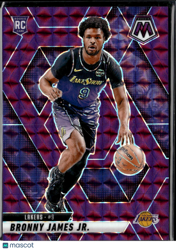 Bronny James Jr. 2025 Panini Mosaic RC Purple /99 Los Angeles Lakers