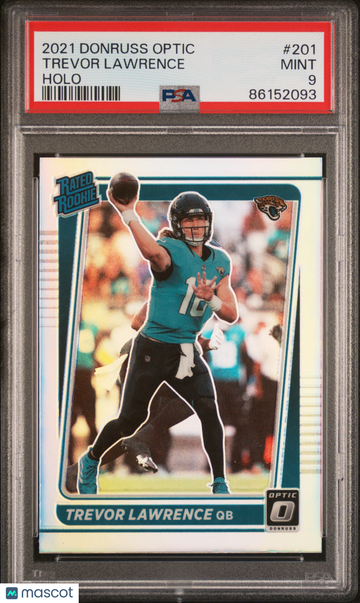 2021 Panini Donruss Optic Trevor Lawrence Holo #201 PSA 9 Jacksonville Jaguars