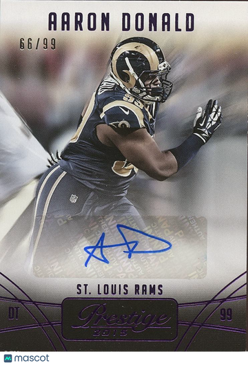Aaron Donald 2015 Prestige 2nd Year Auto Autograph Los Angeles Rams 66/99