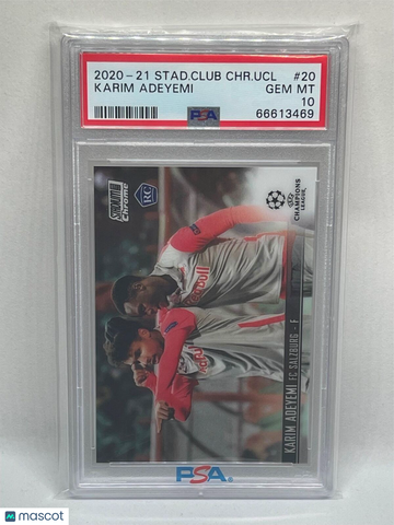 2020 Stadium Club Chrome UEFA Champions League Karim Adeyemi #20 PSA 10