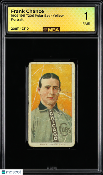 1911 T206 Frank Chance Polar Bear MBA 1
