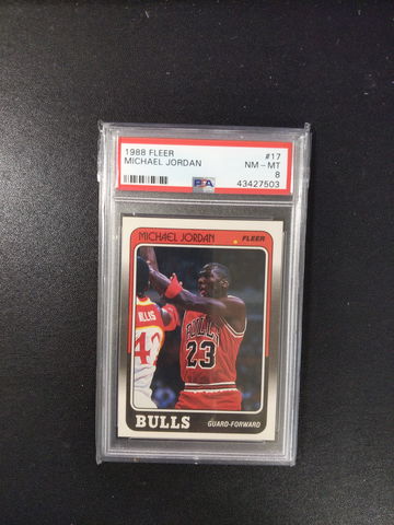 1988  Fleer #17 Michael Jordan PSA 8