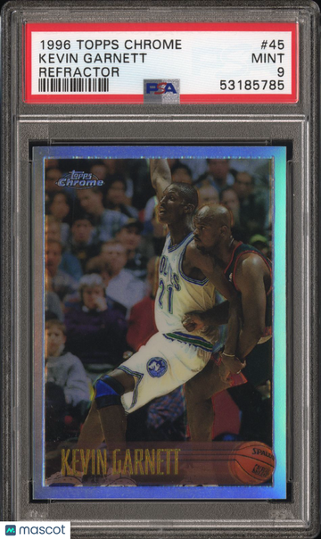 1996 Topps Chrome Kevin Garnett #45 Refractor PSA 9