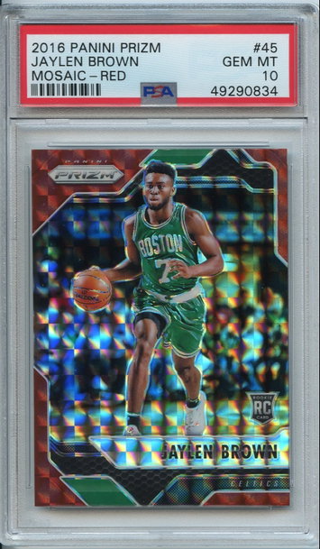 Jaylen Brown Mosaic Red PSA 10 NEP