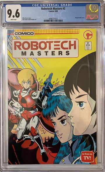 ROBOTECH MASTERS # 2 COMICO COMICS 1985 CGC 9.6 WHITE PAGES SHARP COMIC!!