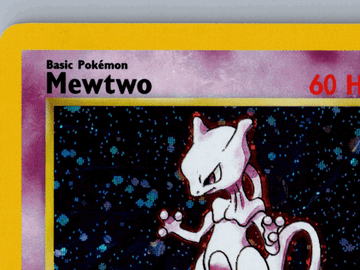 2000 Pokemon Base Set 2 Holo Mewtwo Rare Trading Card #10/130