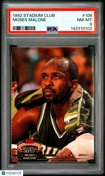 1992 Stadium Club Moses Malone #106 PSA 8
