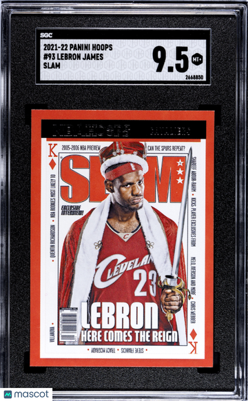 2021 Panini Hoops LeBron James #93 Slam SGC 9.5