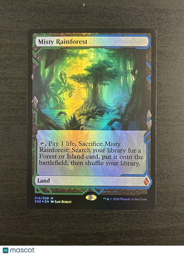 2020 Wizards of the Coast Zendikar Rising Expedition Misty Rainforest Foil