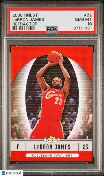 2006 Finest LeBron James #22 Refractor PSA 10