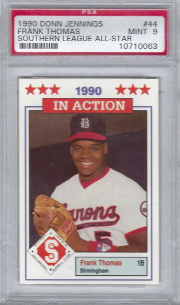 1990 Donn Jennings Southern League All-Stars #44 Frank Thomas PSA 9