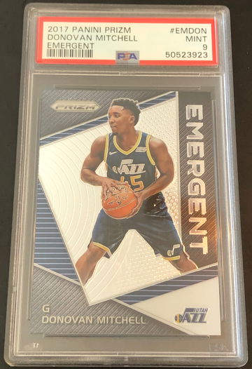 2017 Donovan Mitchell Prizm Emergent #EMDON PSA 9 RC Rookie