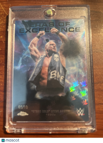 2026 Topps Chrome WWE Steve Austin Stone Cold Steve Austin #ERA-40 Black Foil Logofractor Limited Edition Parallel/Varie