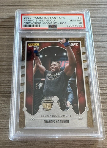 2022 Instant UFC Crowning Moment #8 Hall of Fame /50 Francis Ngannou PSA 10 GEM