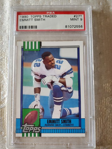 Emmitt Smith 1990 Topps Traded Psa 9