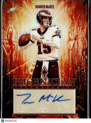 Tanner McKee 2025 Panini Phoenix Phoenician Penmanship Auto Philadelphia Eagles