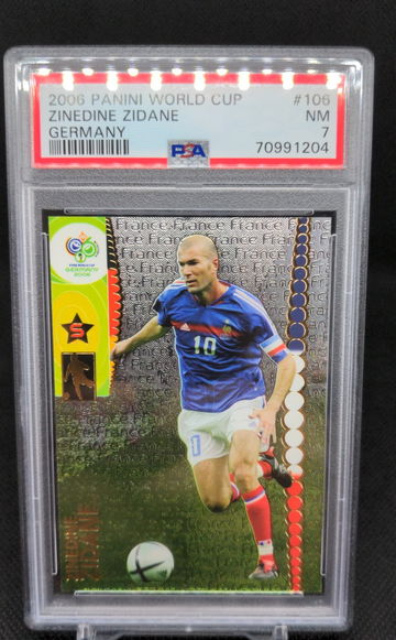 2006 Panini World Cup Soccer Germany #106 Zinedine Zidane France PSA 7