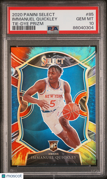2020 Panini Select Immanuel Quickley #85 Tie Dye Prizm Rookie PSA 10