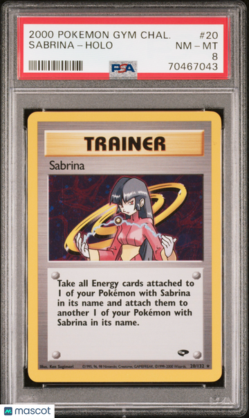 2000 Pokemon Gym Challenge Sabrina Holo PSA 8 #20