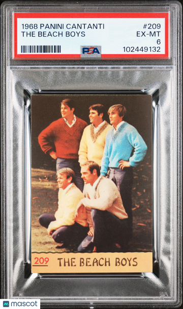 1968 Panini Cantanti The Beach Boys #209 PSA 6