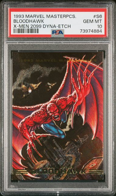 1993 Marvel Masterpieces X-Men 2099 Dyna-Etch S6 Bloodhawk